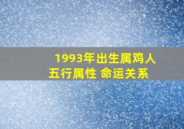 1993年出生属鸡人 五行属性 命运关系